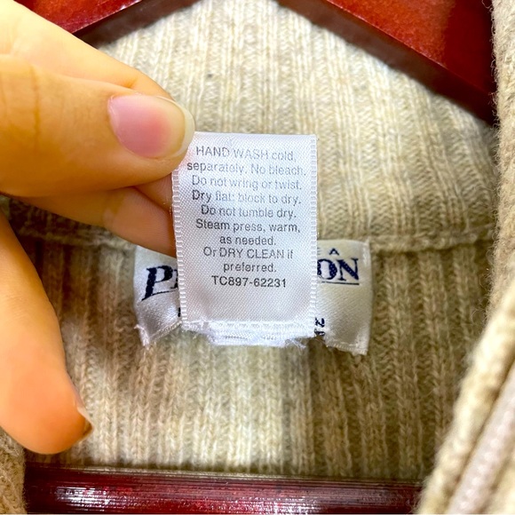 Pendleton Women’s 100% Lamb’s Wool Knit Zip Up Vest Fall Neutral Small Normore - Picture 6 of 7